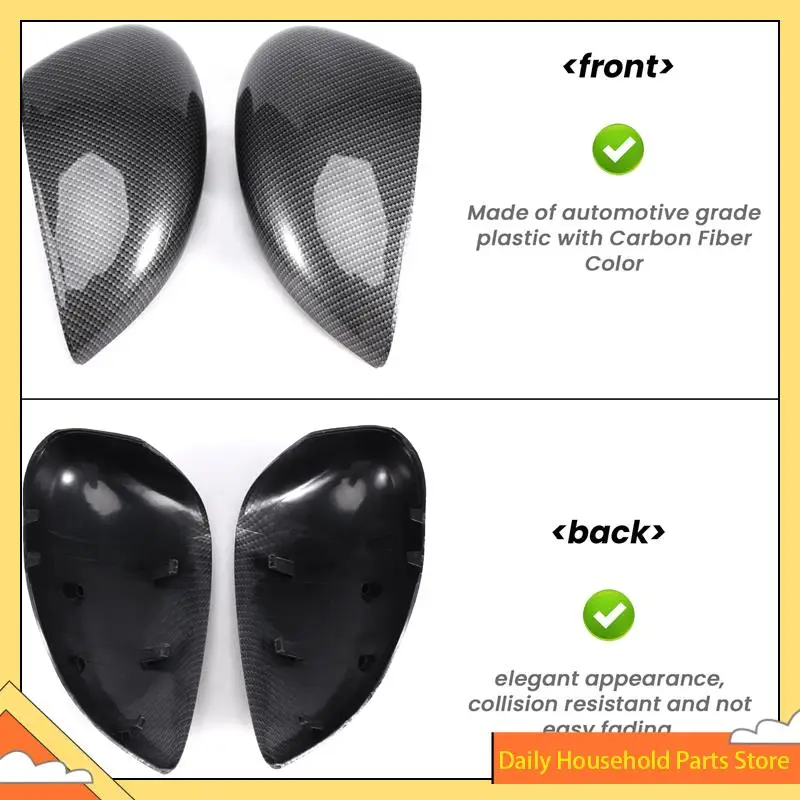 【تخفيضات كبيرة】غطاء مرآة الجناح الجانبي من ألياف الكربون أغطية مرايا الرؤية الخلفية لسيارة Ford Fiesta Mk7 2008 2009 2010 2011 2012 2013-2