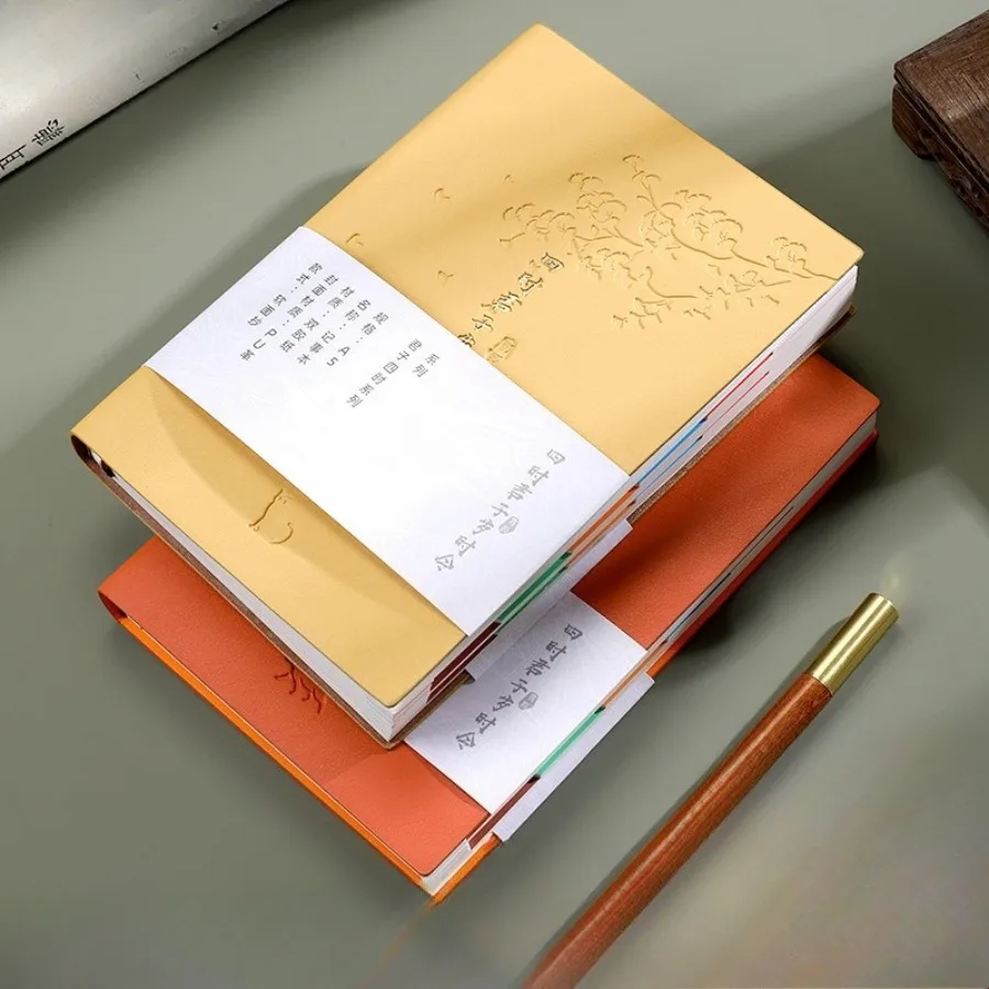 新しい高級で洗練されたタイドスケジュールブック、ソフトレザーノート、学生用メモ帳、時間管理デイリープランナー