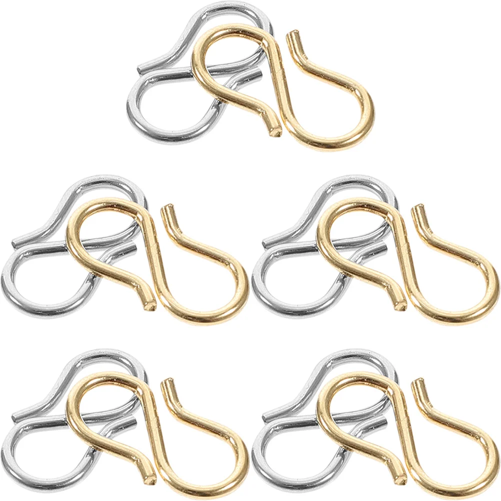 

10 Pcs Stainless Steel Buckle Clasp for Bracelet Turnbuckle Jewelry Accessories Clasps S-hook Necklaces Small Hooks