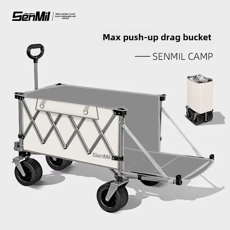 Camping Vehicle, Camping Cart, Outdoor Picnic Trailer, Children's Cart, Can Be Reclined and Has a Converging Design