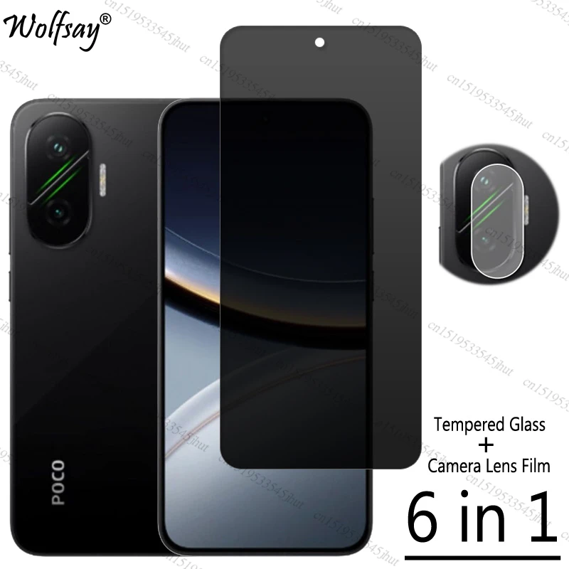 

Privacy Screen Protector For Xiaomi Poco F7 Anti-Spy Tempered Glass For Poco F7 Camera Lens Film Privacy Glass For Poco F7 Glass