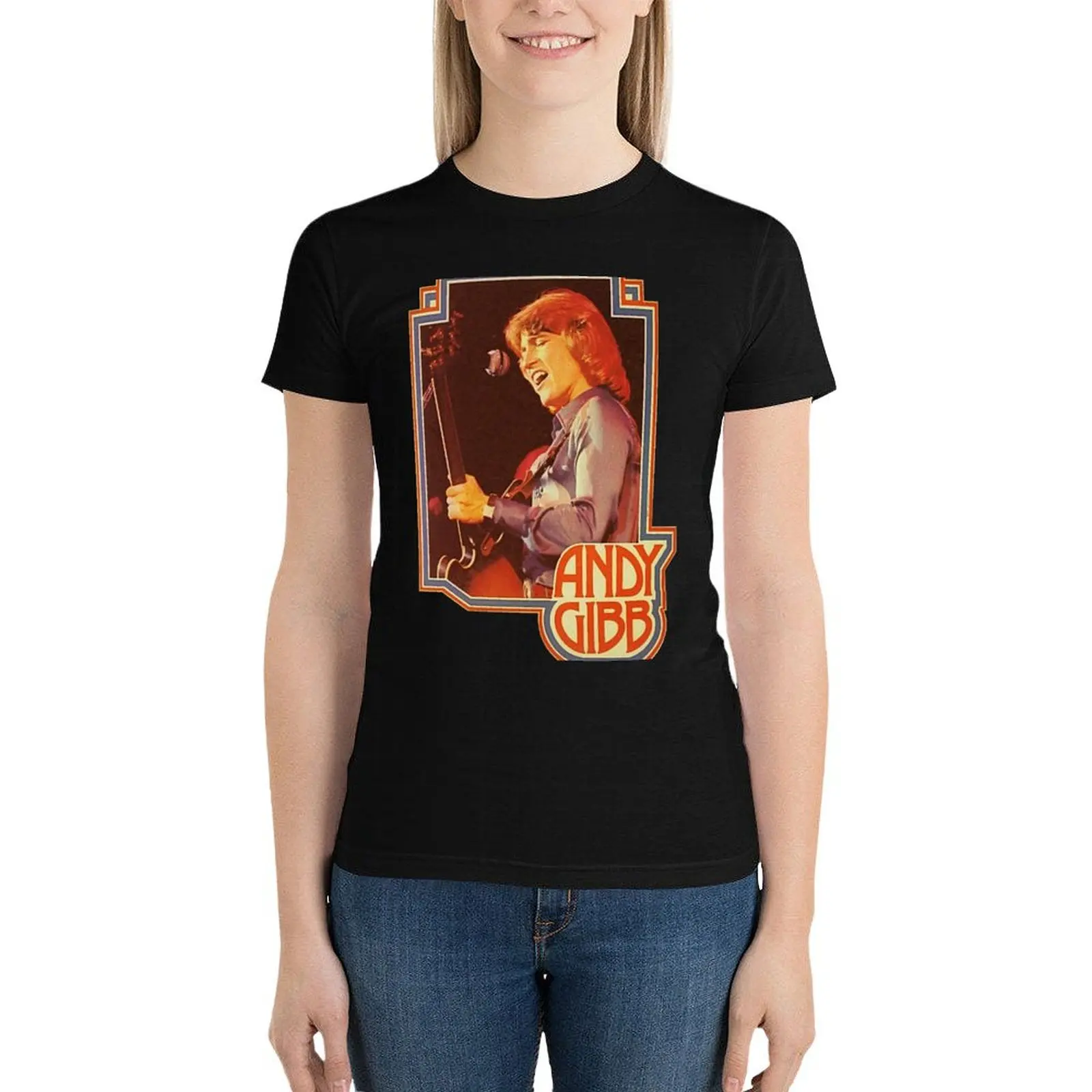 Andy Gibb T-Shirt vintage clothes lady clothes tshirts for Women