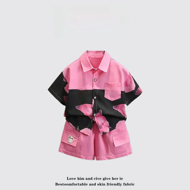 conjunto-de-camisa-rosa-dopaamine-de-verano-para-ninos-tottie-conjunto-casual-de-dos-piezas-de-algodon-y-poliester-ropa-ret