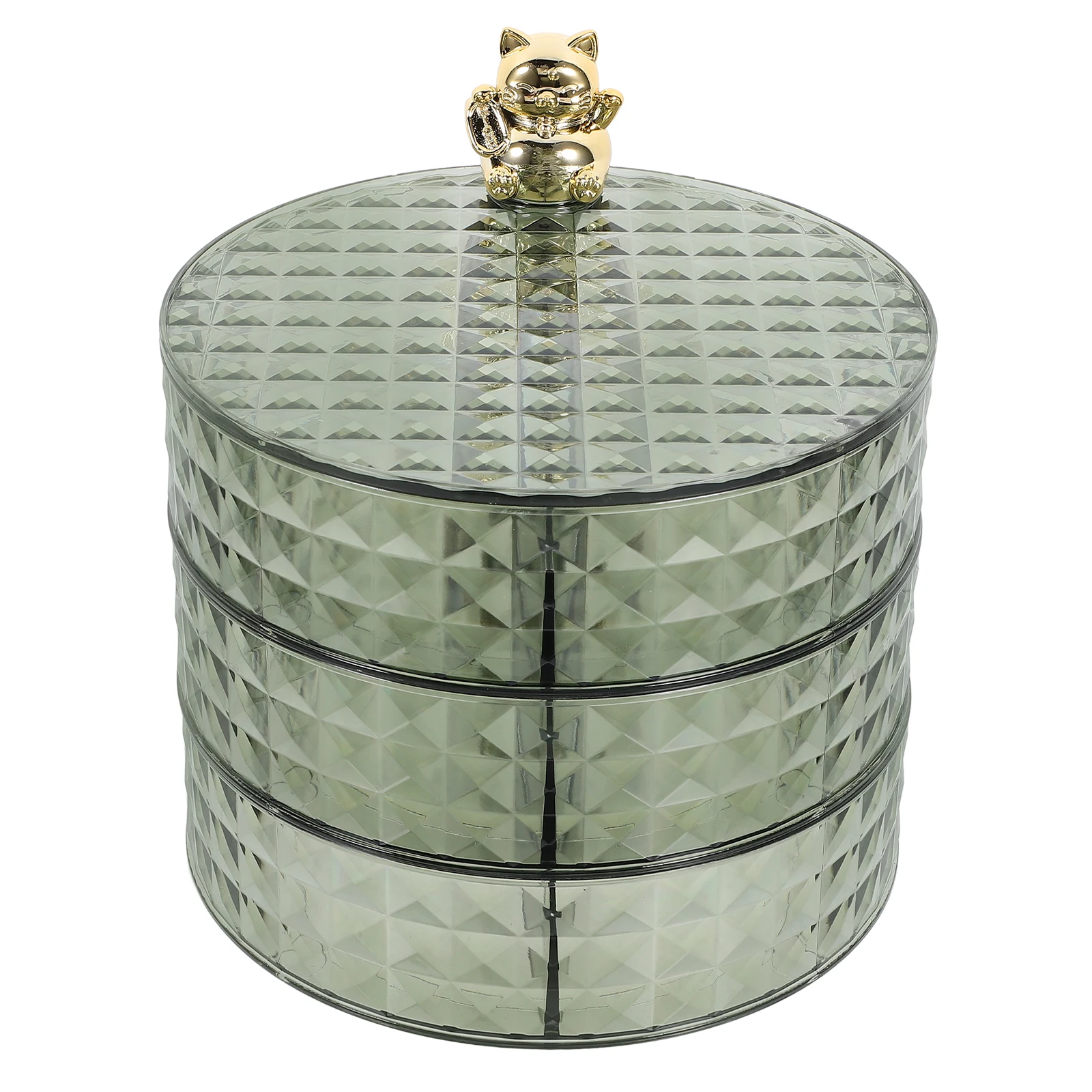 

Jewelry Storage Box Handle Holder Rotating Hair Accessories Organizer Claw Clip Organiser Earrings Desk Necklace