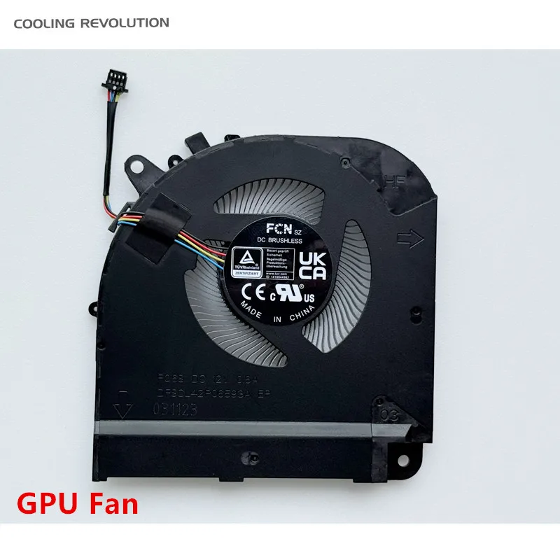 Nowy wentylator chłodzący CPU GPU do laptopa Gigabyte Gaming Aorus X5LF 15 BSF BKF 9KF 9MF FQ6S FQ6R DC 12V 0.6A DFSCL42P0/16593A 4pin — zdjęcie produktu 3