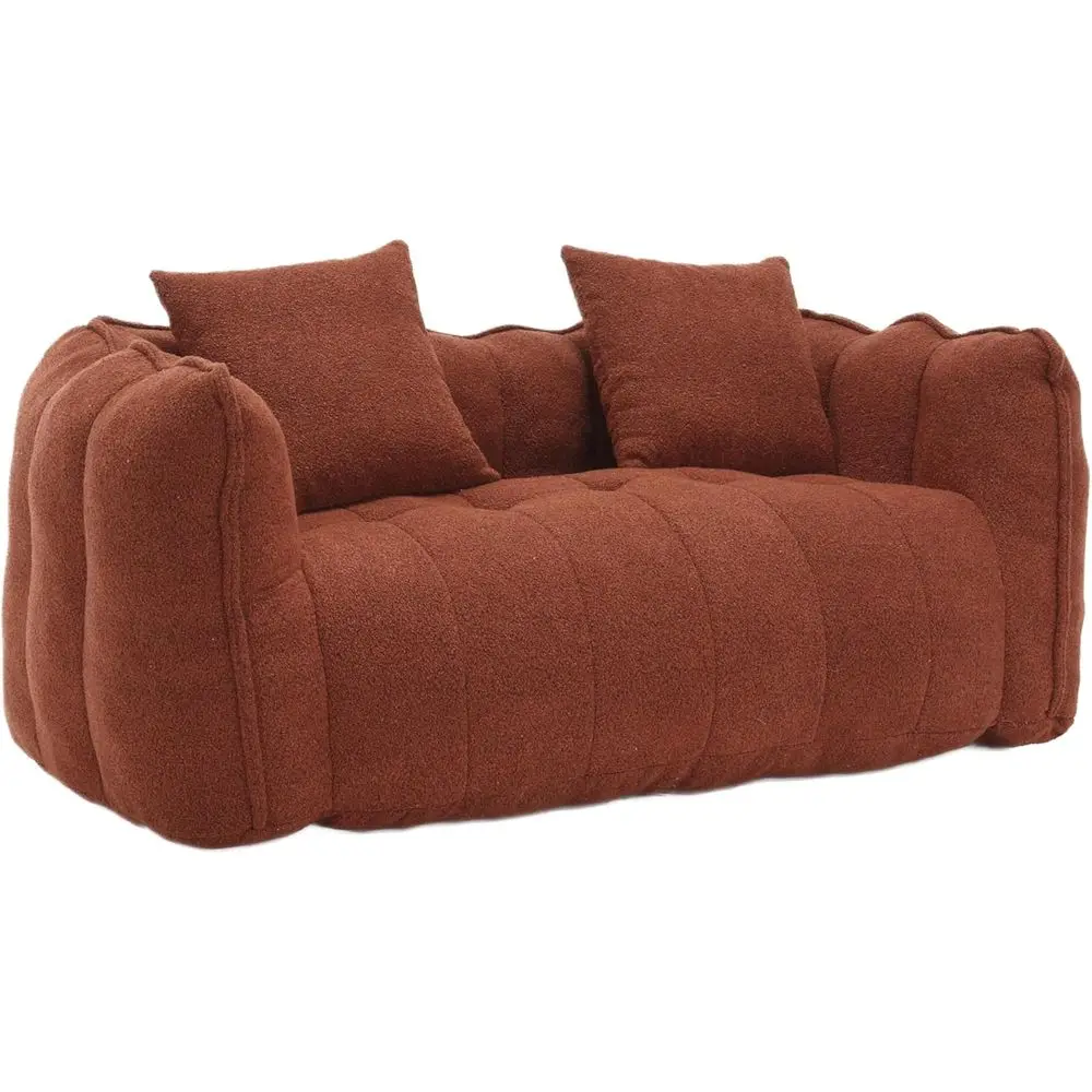 

Loveseat из пены с эффектом памяти насыщенного красно-коричневого цвета, из синельной ткани и 2 подушками для комфорта в помещении и на открытом воздухе