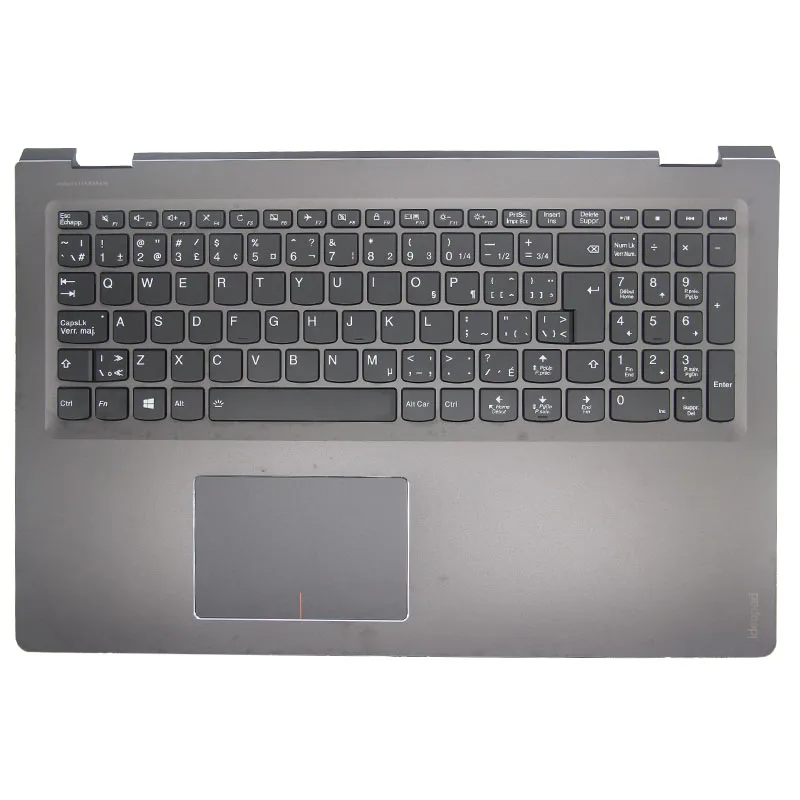 US New For Lenovo FLEX 4-15 ideapad Yoga 510-15 510-15ISK Palmrest Upper Case Keyboard Cover Dark gray no-Backlit 5CB0L66073