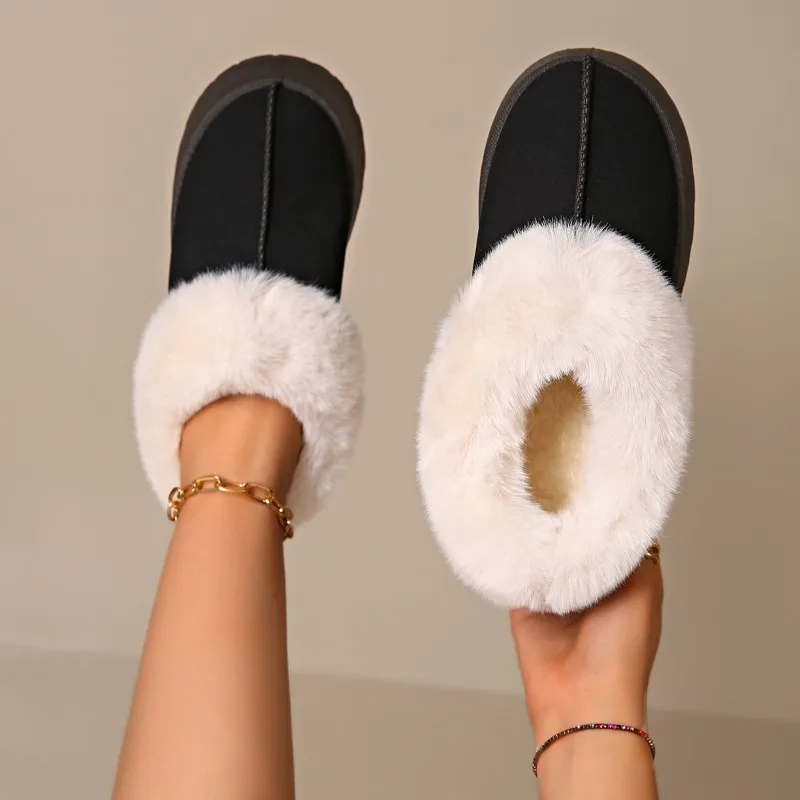 Buty damskie 2024 New Winter Non Slip Short Plush Snow Boots Flats Shoes Woman Platform Warm Cotton Shoes Wygodne buty damskie