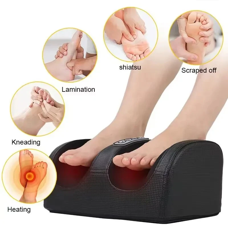 Infrared Heating Foot Massager Rolling Shiatsu Calf Health Care Therapy Deep Tissue Muscles Relieve Fatigue Vibrator Machin