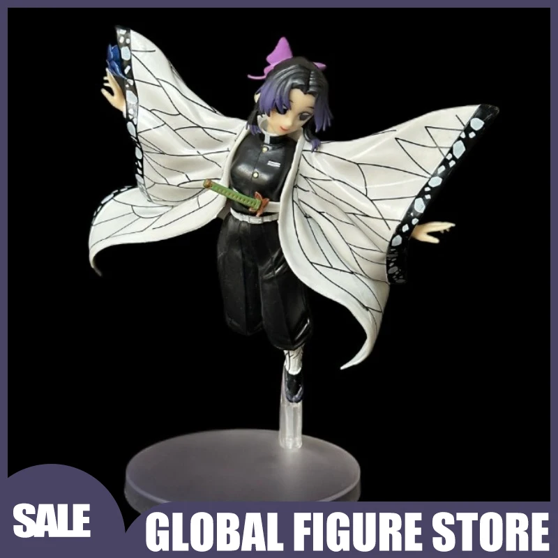 

20cm Funny Knights Demon Slayer Figure Statue Flying Pose Kocho Shinobu Anime Girl Doll Boxed Collectible Model for Display