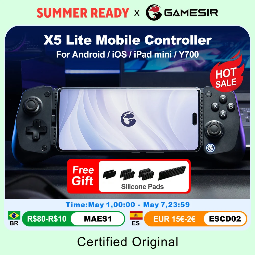 GameSir X5 Lite Mobile Gaming Controller Phone Gamepads for iPhone 16 15 Series IOS iPad Mini Y700 Android Tablet Controle