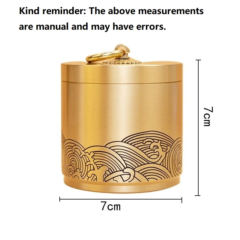 Brass car ashtray Portable windproof and ash proof household ashtray with lid creative gift