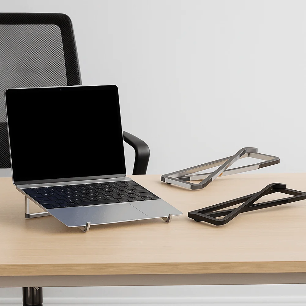 Aluminum Alloy Foldable Laptop Stand Height Increase Adjustable Notebook Bracket Anti Slip Heat Dissipation