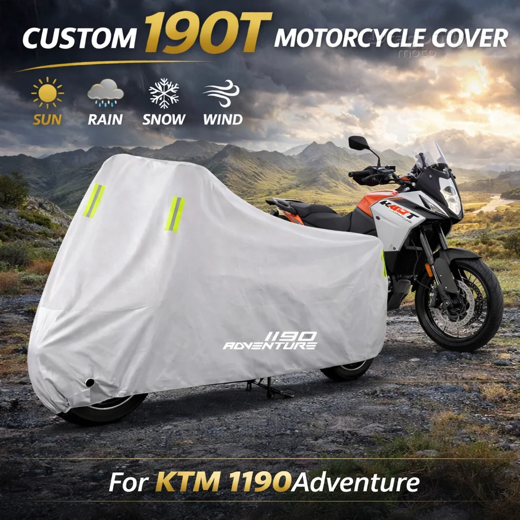 

For KTM 390 790 890 990 Super Adventure Motorcycle Cover Silver Waterproof UV Rain Dust Sun Outdoor Indoor Protector