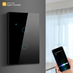 Smart Homekit House Wall Light Switch Wireless WiFi Siri Voice Remote Control Interruptor Work With Apple Home Kit App