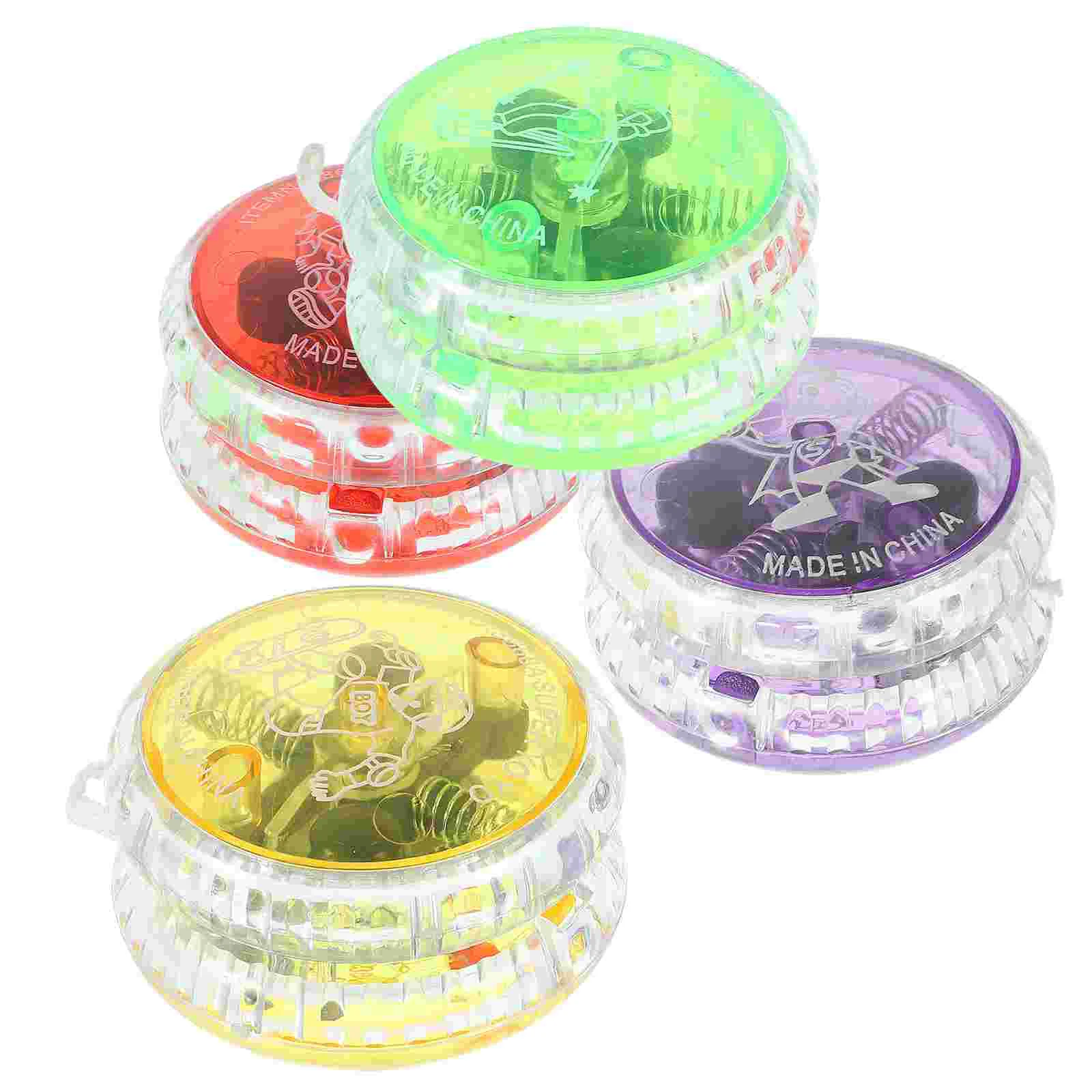 Boule Yo-yo scintillante, 4 pièces, jouets pour doigts avec lumières LED clignotantes pour enfant