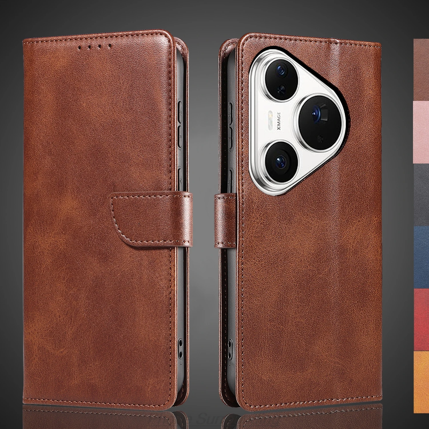 

Кожаный чехол-бумажник с откидной крышкой для Huawei Pura 80 Pro +/Pura80 Ultra, сумки для телефонов из искусственной кожи, защитная кобура Fundas Coque