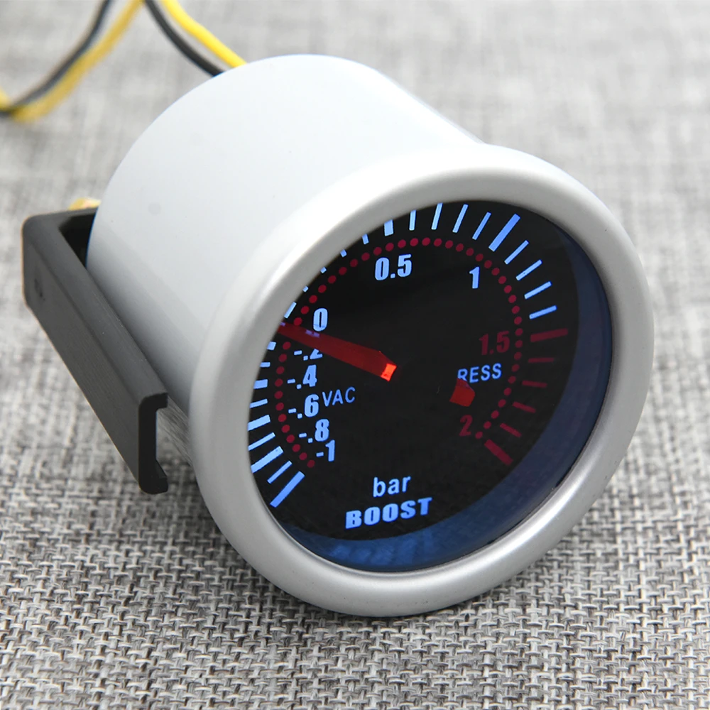

2026 2"52mm Smoke Lens Turbo Boost Gauge -1-2 Bar Turbo Meter BAR -30~30PSI Boost Meter Indicator for Petrol Racing Car 12V