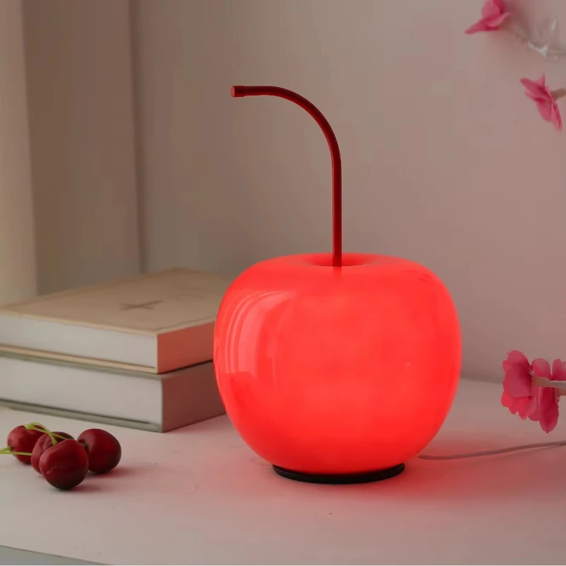 

High quality creative cherry lampshade USB cable modern cute home desk lamp