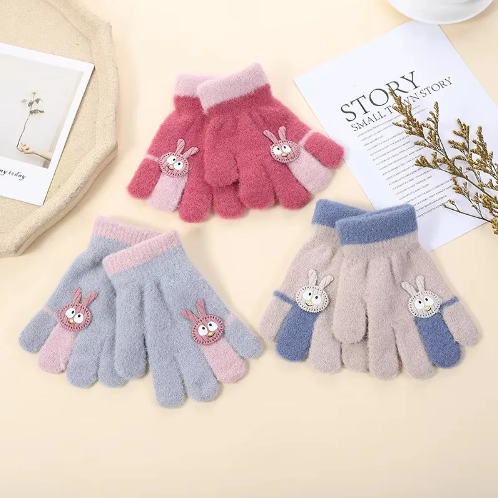 Durable Cute Winter Gloves Warm Unisex Knitted Gloves Christmas Gifts for 2-6 Years Old Boys and Girls