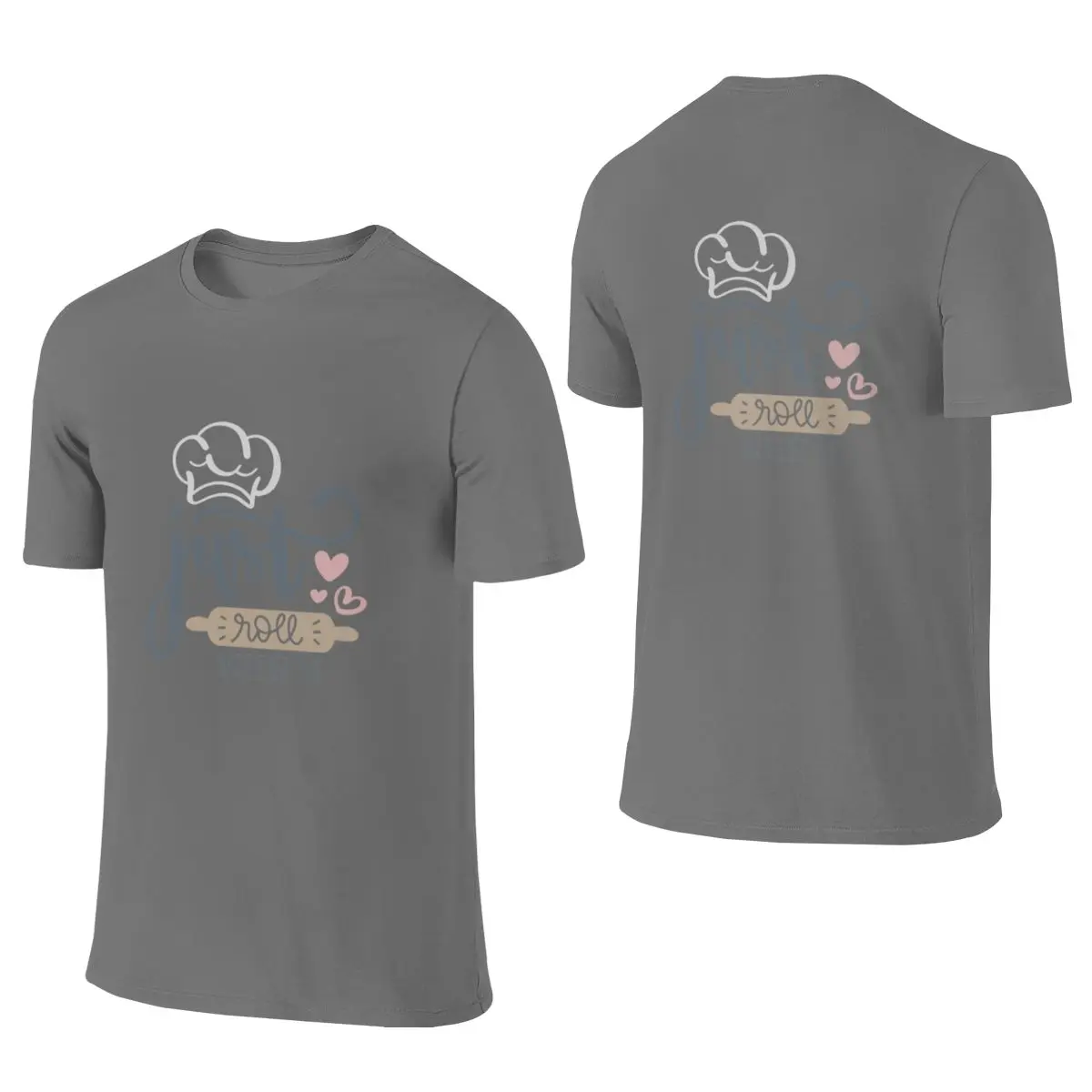 Just Roll With It Not Easy To Deform Reversible T-shirt Light Outdoor Lazy Feeling Tee