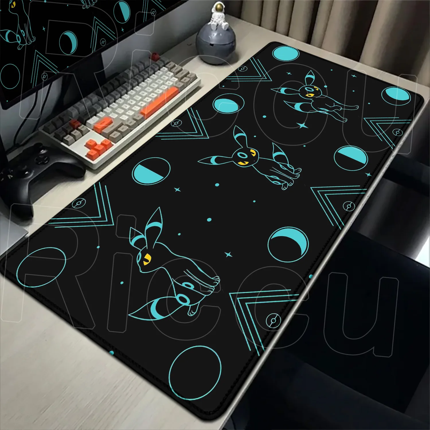 New Mouse Pad Laptop Kawaii Black Moon Umbreon Mousepad XXL PC P-pokemon Gaming Accessories Keyboard Rug Japan Anime HD Desk Mat