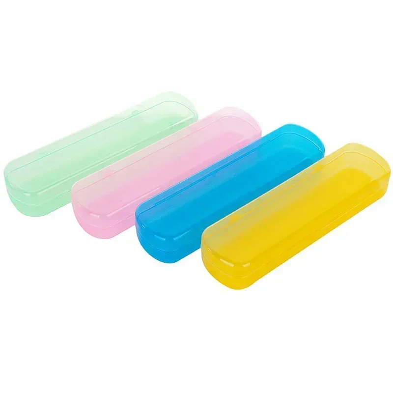 Caja portátil de viaje para cepillos de dientes, soporte de pasta de dientes para baño, organizador de artículos de tocador, Color caramelo