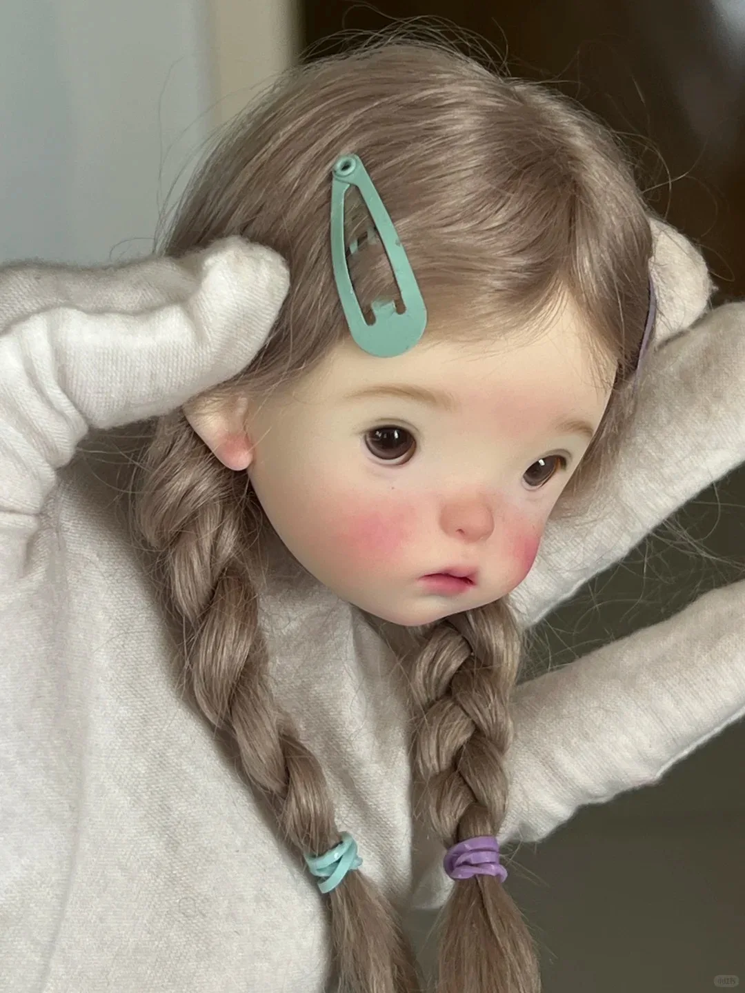 SD BJD Doll 1/6 Landoudou Head hermosa chica maquillaje juguete de resina de alta calidad regalo solo una cabeza envío gratis