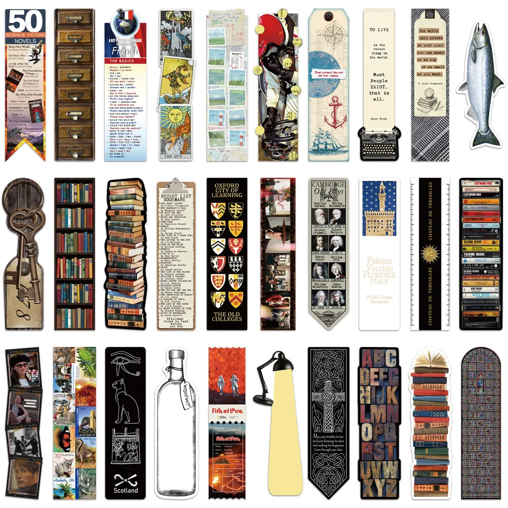 30 Uds. Marcapáginas Retro de lectura, marcapáginas decorativos de dibujos animados, tarjetas de alta belleza, marcapáginas de lectura creativos, anotaciones, marcapáginas DIY