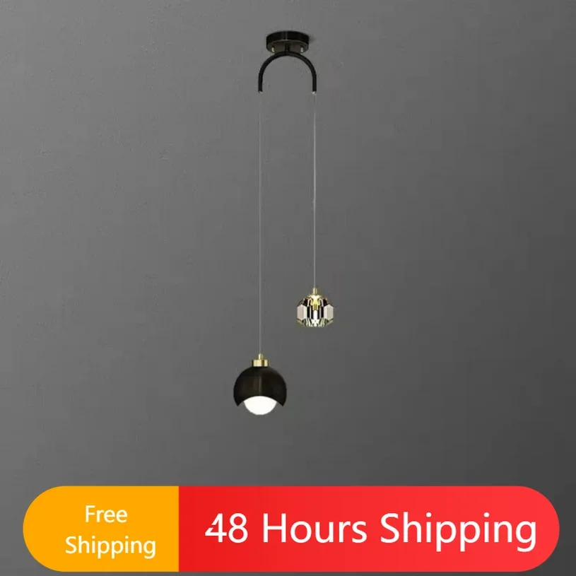 

Modern Led Pendant Lights for Bedroom Bedside Bathroom Hanging Lamp Crystal Decoration Lighting Luminaire Lustres Home Indoor