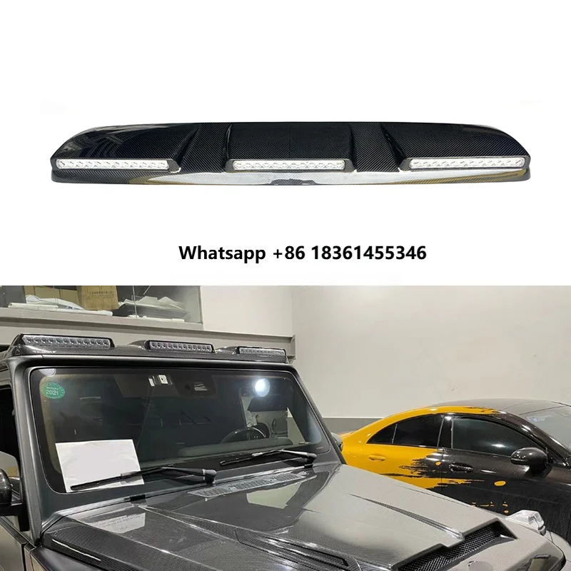 

Аксессуары для экстерьера G-класса W463a G63 G500 2019-: крыша и фары из сухого карбона для G-wagon