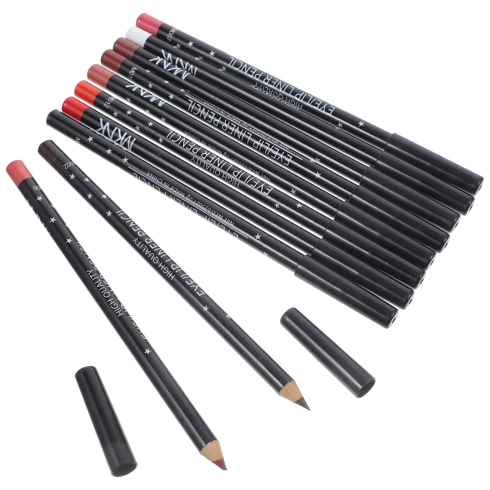 Crayon de maquillage imperméable et longue durée, 12 pièces, pour une mise en forme précise des lèvres, définition des couleurs
