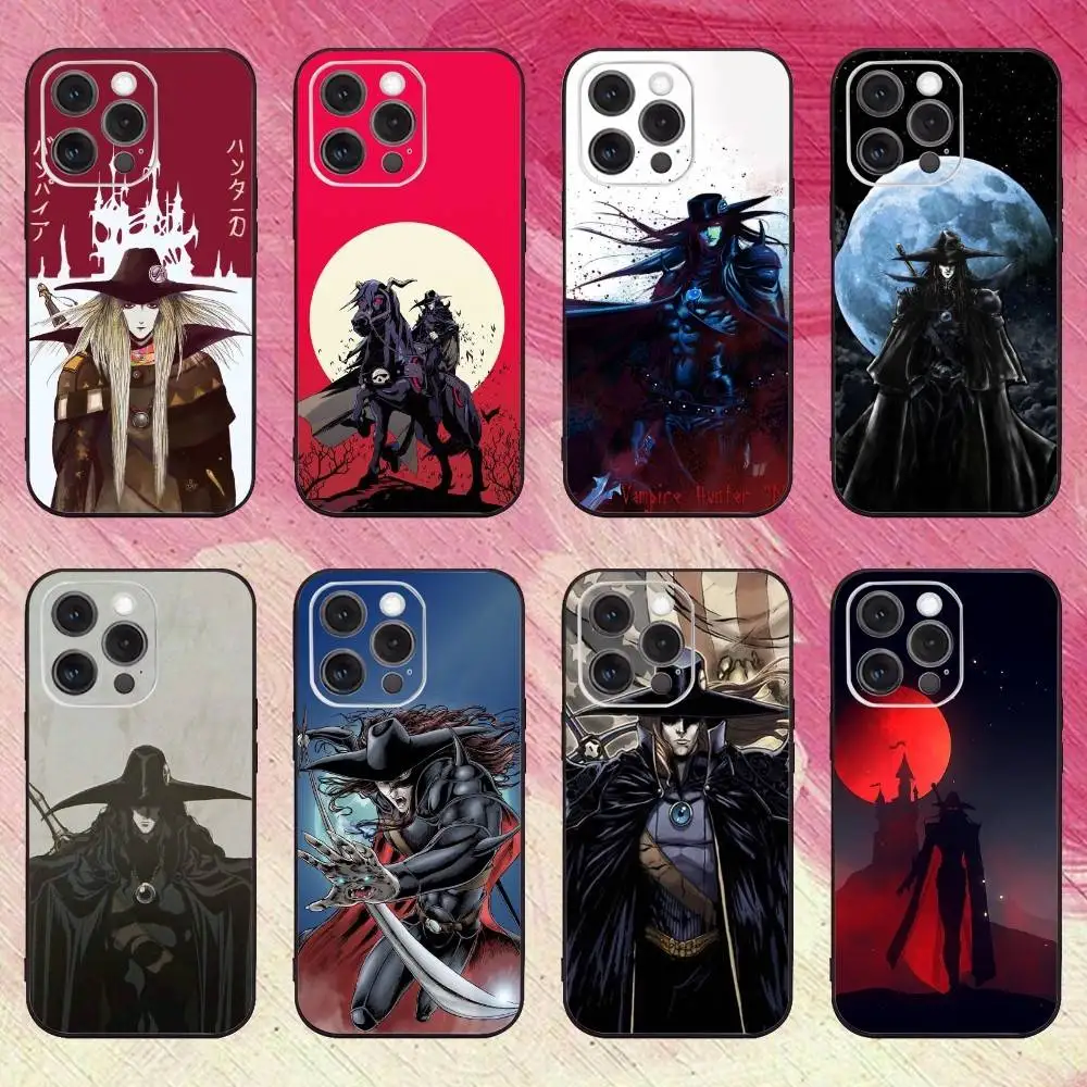 

Vampire 12-hunter D bloodlust Phone Case For iPhone17,16,15,14,13,12,11 Plus,Pro Max Soft Black Cover