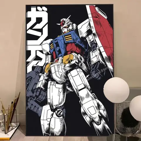 Gundam Decorative Painting Poster Mech Dormitory Esports Room Hanging Painting Bedroom Sofa Background Wall Decorative Painting