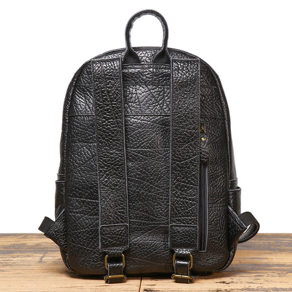 Genuine Leather Men's Travel Backpack, Spacious Laptop Bag