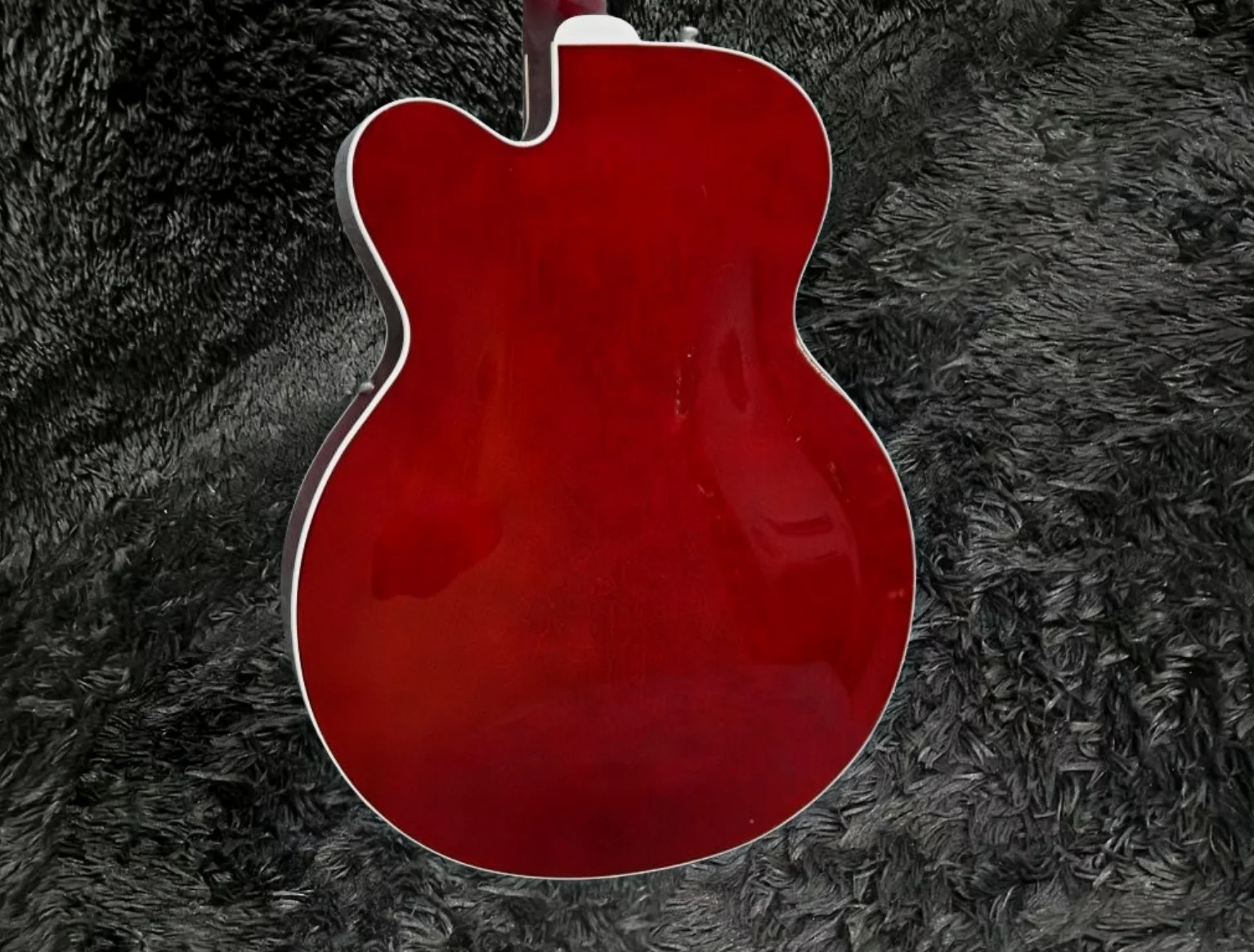 شحن مجاني! الجملة مصنع مخصص الغيتار البرتقالي الصقر 6120 شبه جوفاء الجسم الجاز الغيتار الكهربائي مع Bigs Tremolo #3