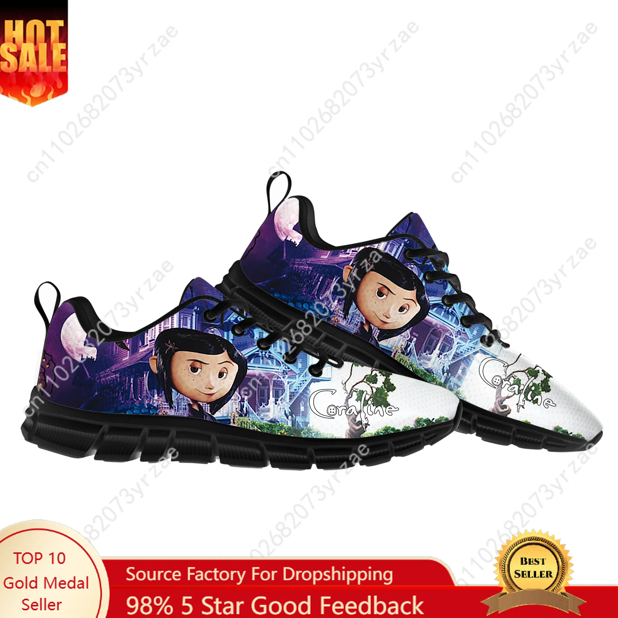 

Coraline Lace Mesh Shoes Flat Sneaker Mens Womens Sports Shoe High Quality Personalized Fashion Sports Sneakers Custom Footwe