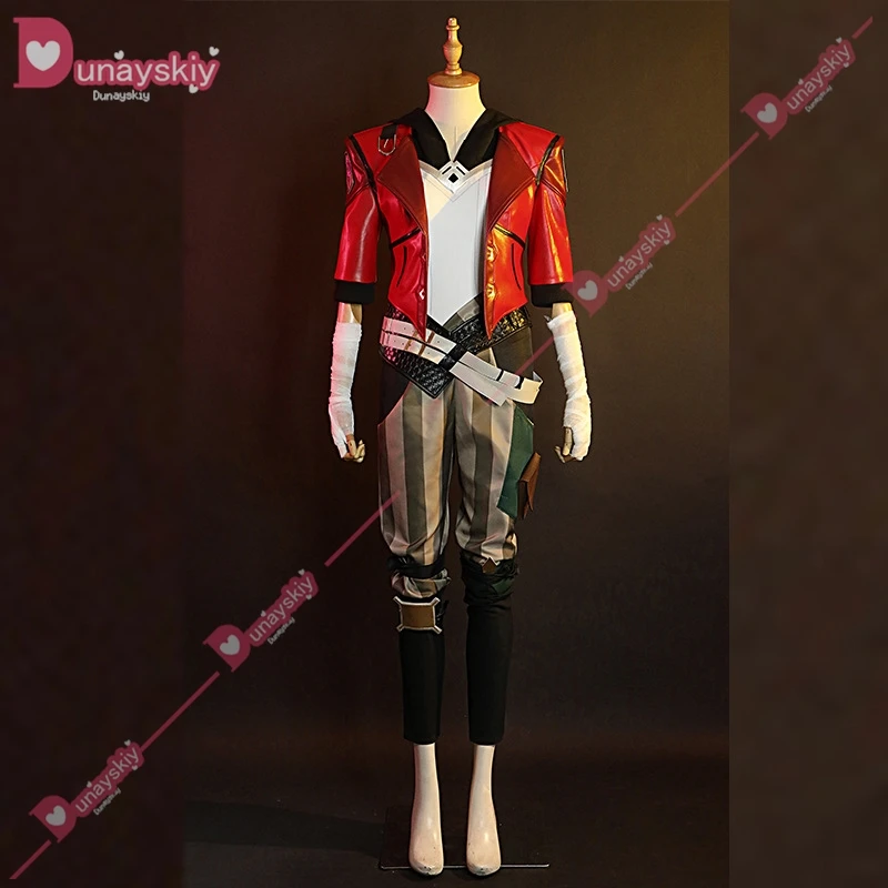 Vi Acrane Cosplay LOL Kostuum Spel Arcane Vi Cosplay Pruik Outfits Halloween Carnaval Pak Custom Made Halloween Kostuum