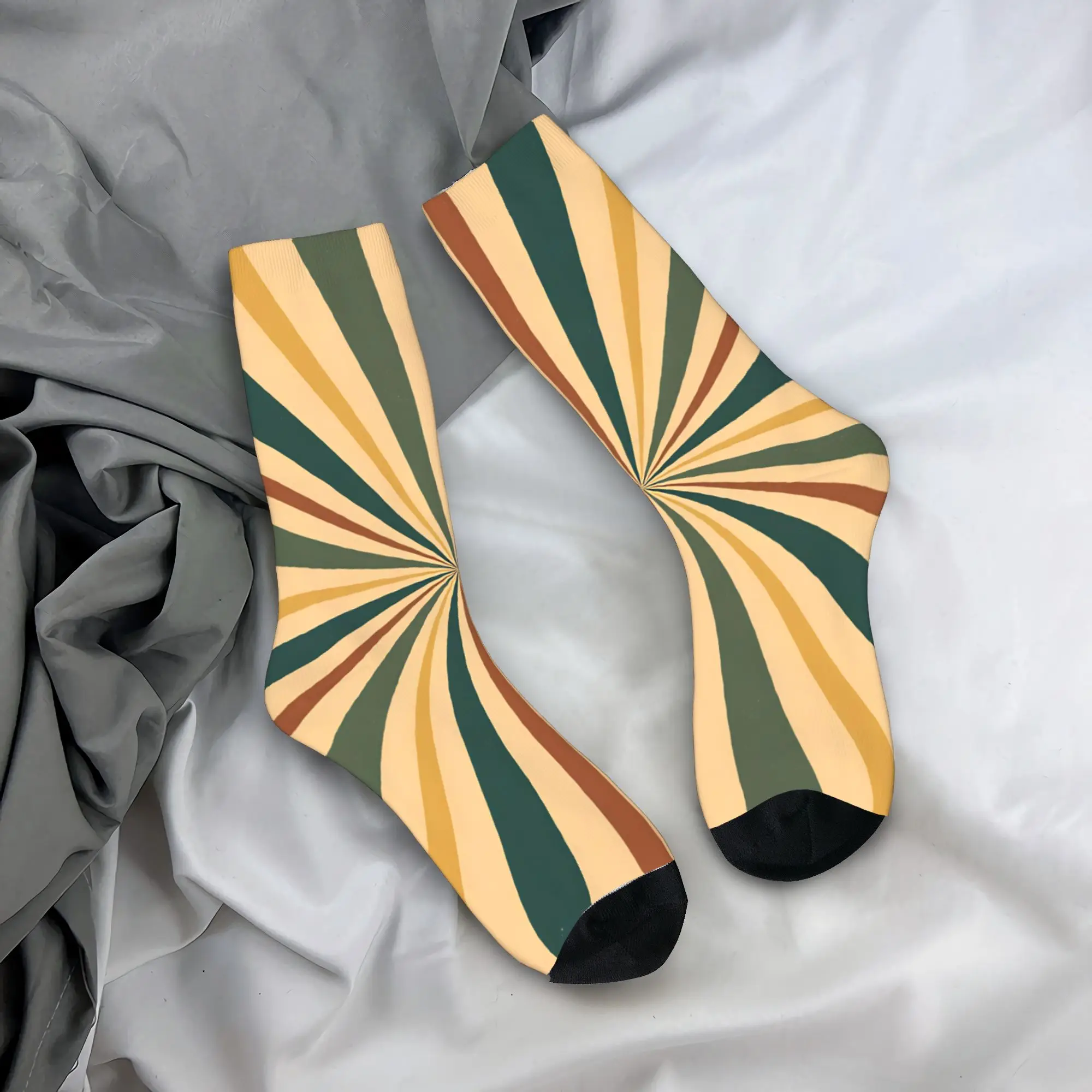 Men Socks  Abstract Swirl Disorder  Stockings Non Slip Soft Breathable Socks Autumn Trendy Pattern Outdoor Sports Socks