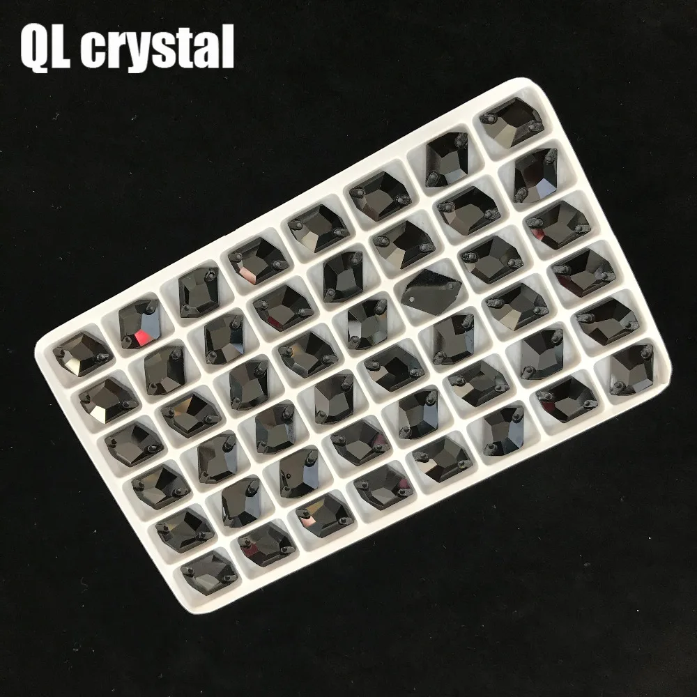 ALL Size Black Special-shaped Sew on strass Crystal Rhinestone Flatback for wedding Dress DIY clothes shoes bags accessories