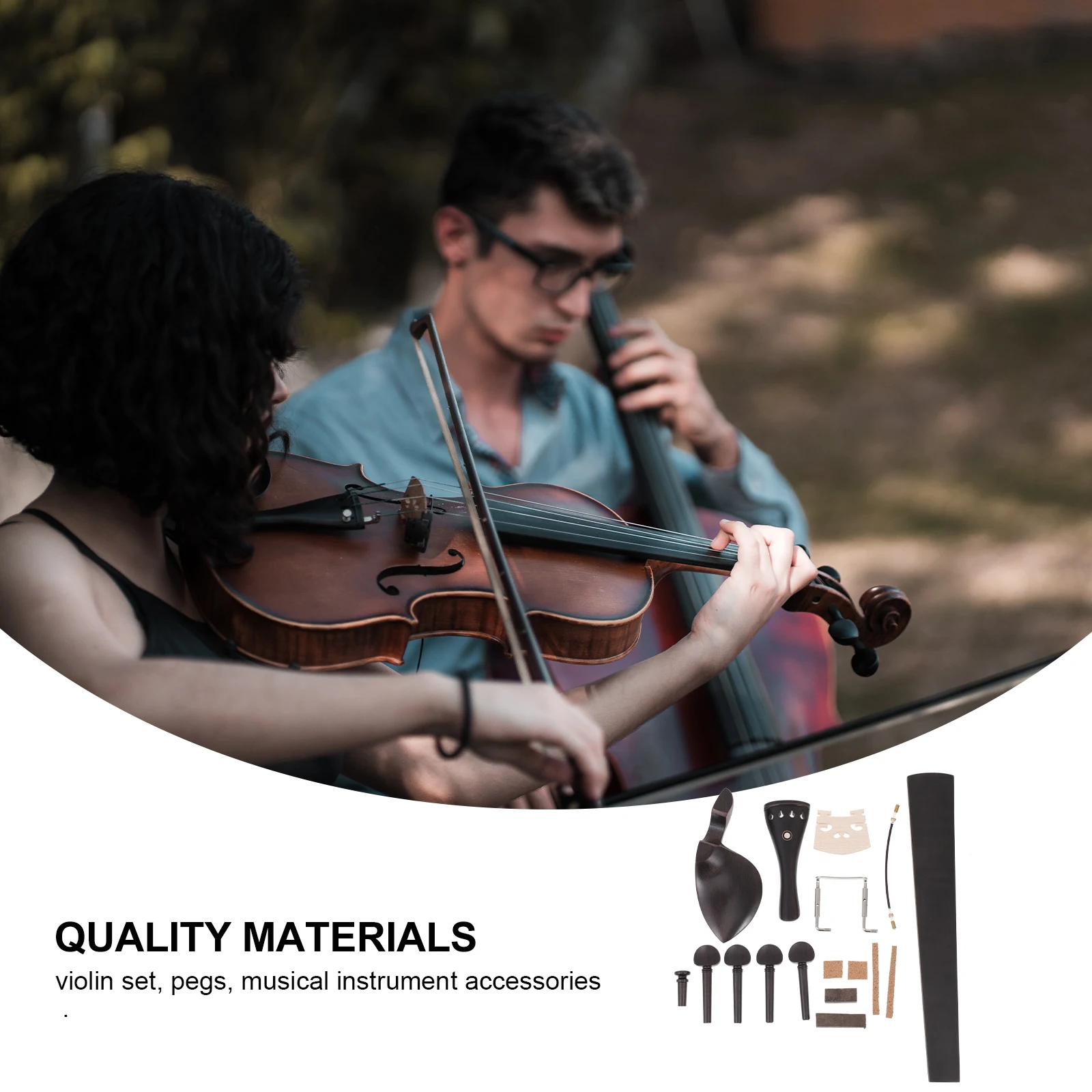 

Violin Accessories Ebony Kit 4/4 Accessory Maple Parts Practical Supplies Tools