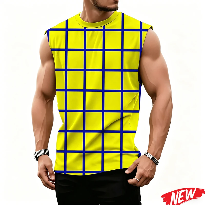 colorful Men's Sleeveless T-shirt Quick Drying t shirt for man outdoor sport Training vest breathable basketball jersey clothing