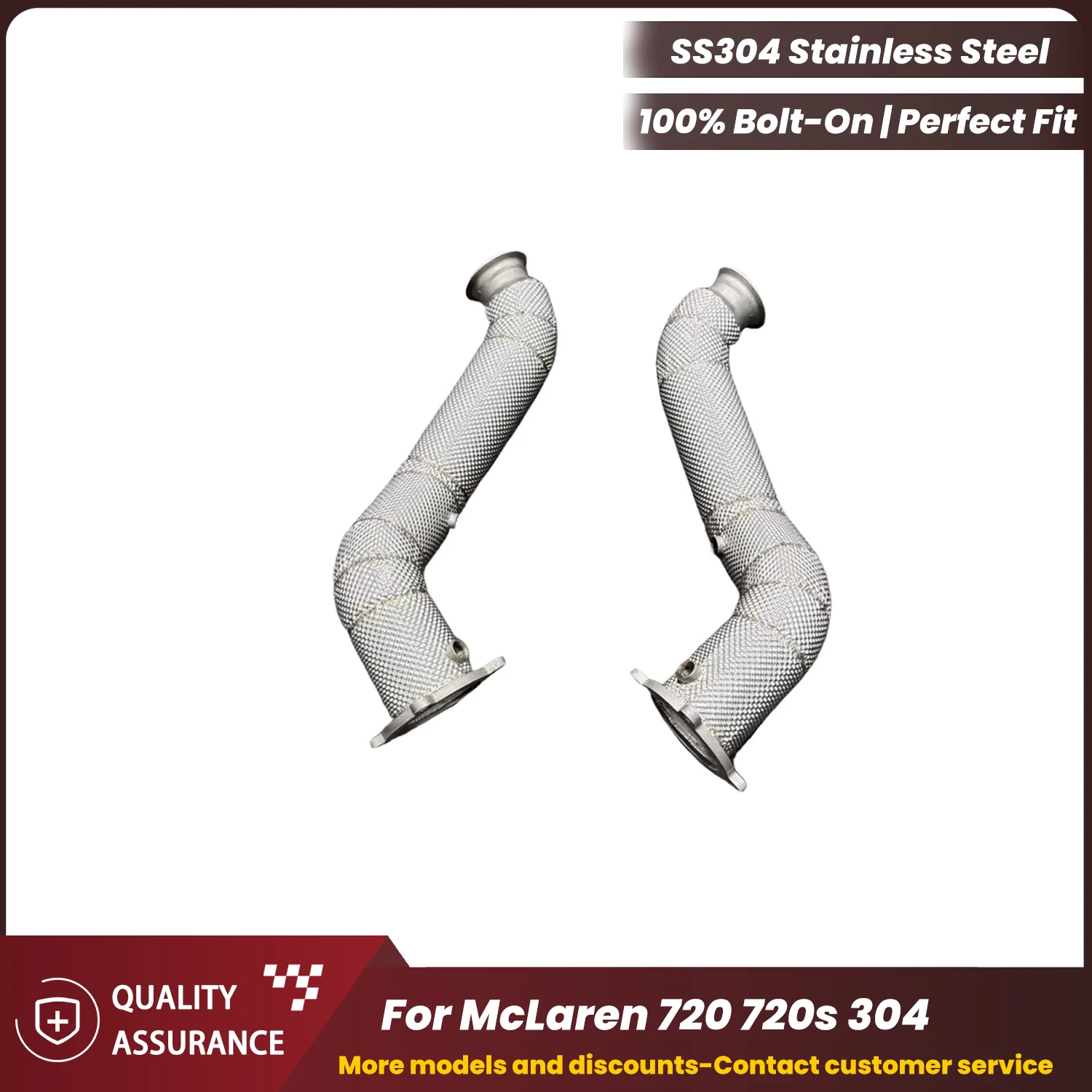 

ECCF Sports Downpipe With Heat Shield For McLaren720 720s Aggressive Exhaust Sound High Flow Performance Upgrade