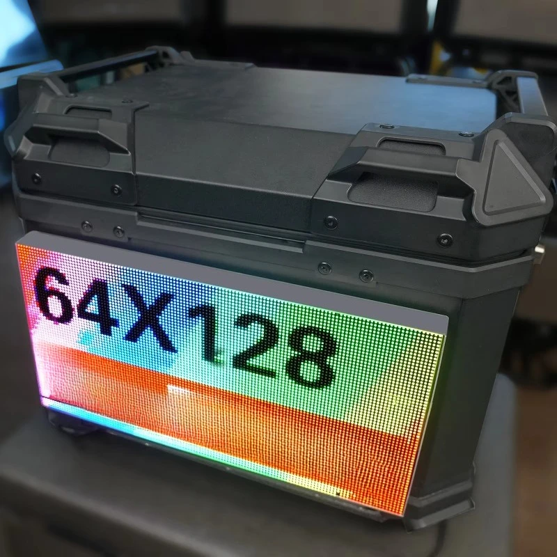 Motorcycle advertising LED screen, suitable for motorcycle box top box, electric moped, motorcycle backrest advertising box