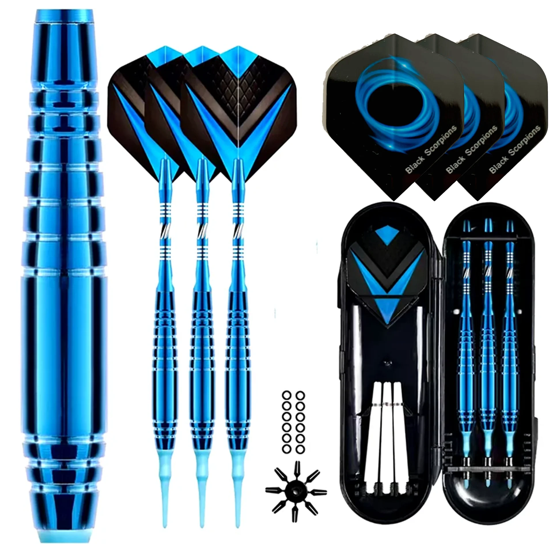 

19g Soft Tipped Darts Arrows Professional Indoor Plastic Tip Darts with Aluminum Shafts Set for Electronic Dartboard Games