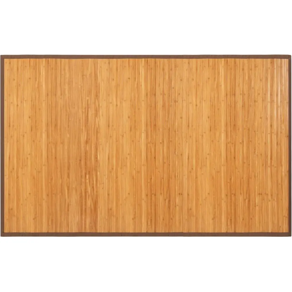 

Natural 5x8' Bamboo Floor Mat with Anti-Slip Backing, Indoor Roll-Up Rug for Living Room, Bedroom, Entryway