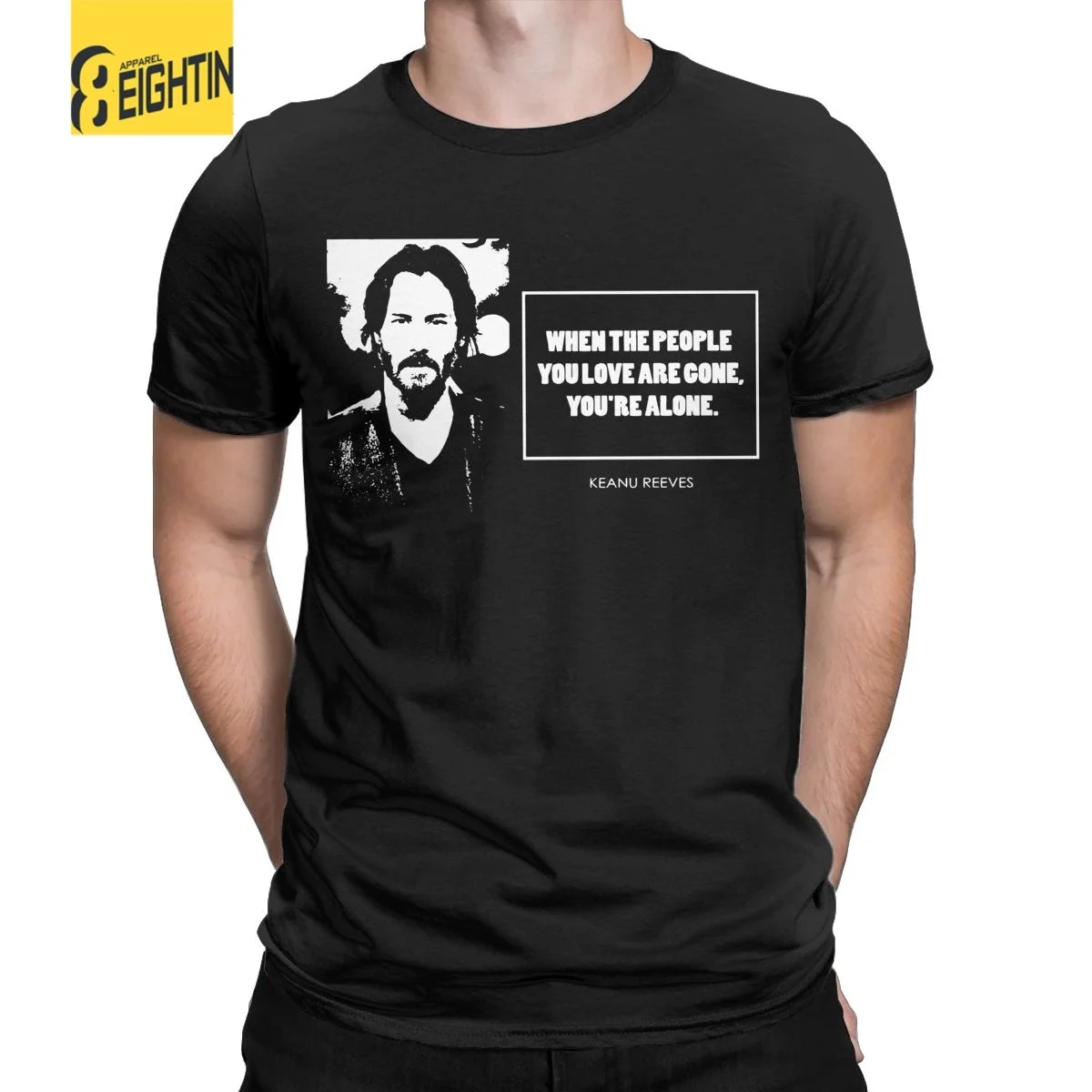 Keanu Reeves Quote Men\'s T Shirts John Wick Vintage Tees Short Sleeve Round Collar T-Shirt Pure Cotton Big Size Clothing