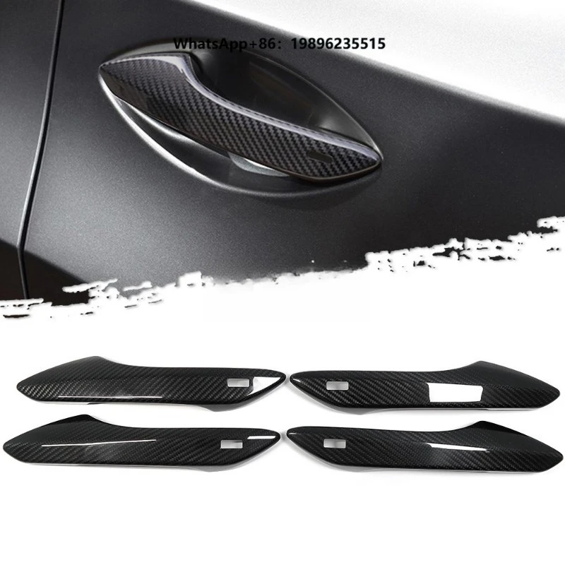 Real Carbon Fiber Car Door Handle Cover RC200t RC300 RX RX 300 350 NX NX300H NX200T 2015-2020 Accessories
