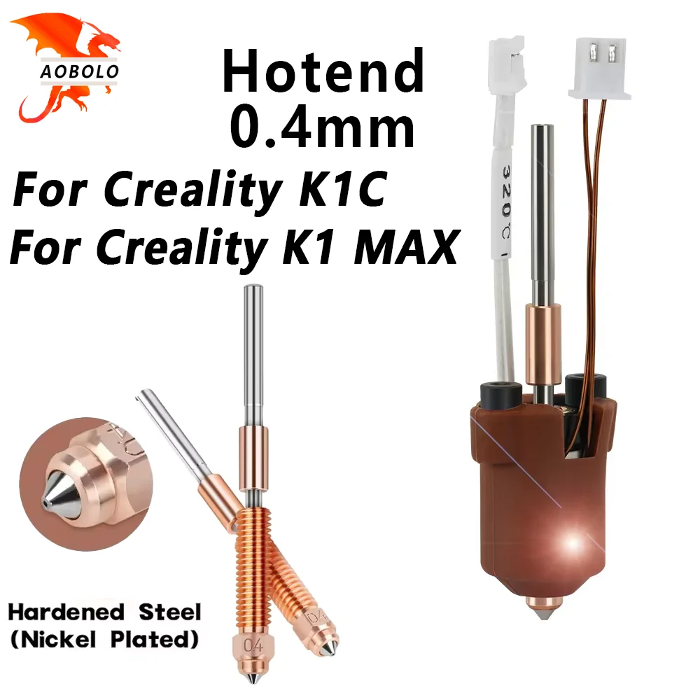 For Creality K1C k1 Max Hotend Ceramic Heating Block Kit 3D Printer Parts Quick-Swap Nozzle Kit Heat Break Resistance Hotend