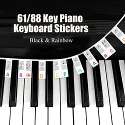 Miwayer 61/88 Keys Piano Keyboard Stickers, Removable Piano Keyboard Note Labels for Learning Piano Notes Guide for Beginner